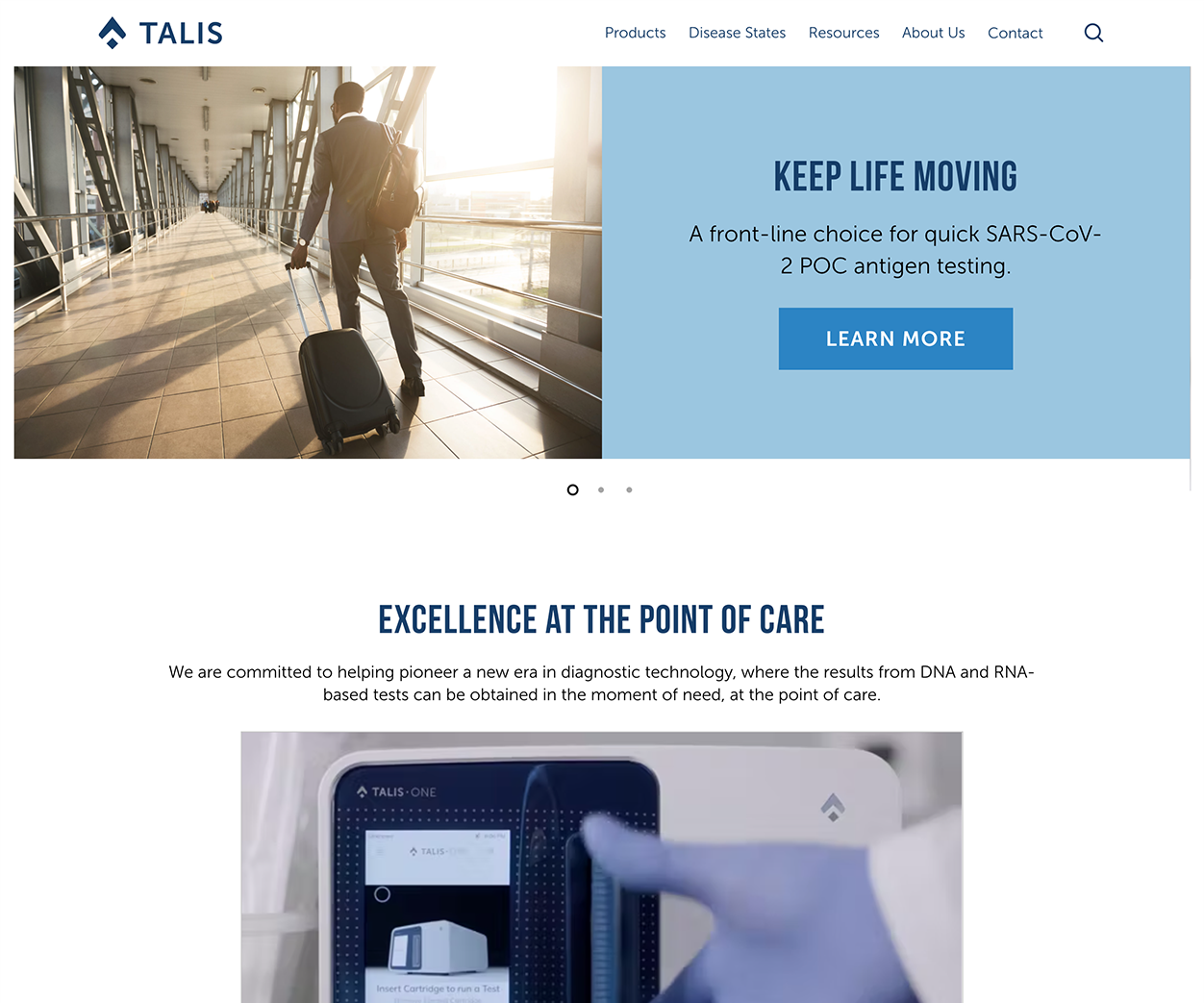 Talis Case Study homepage redesign